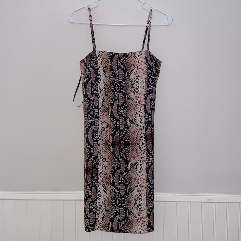 NastyGal tight snakeskin dress